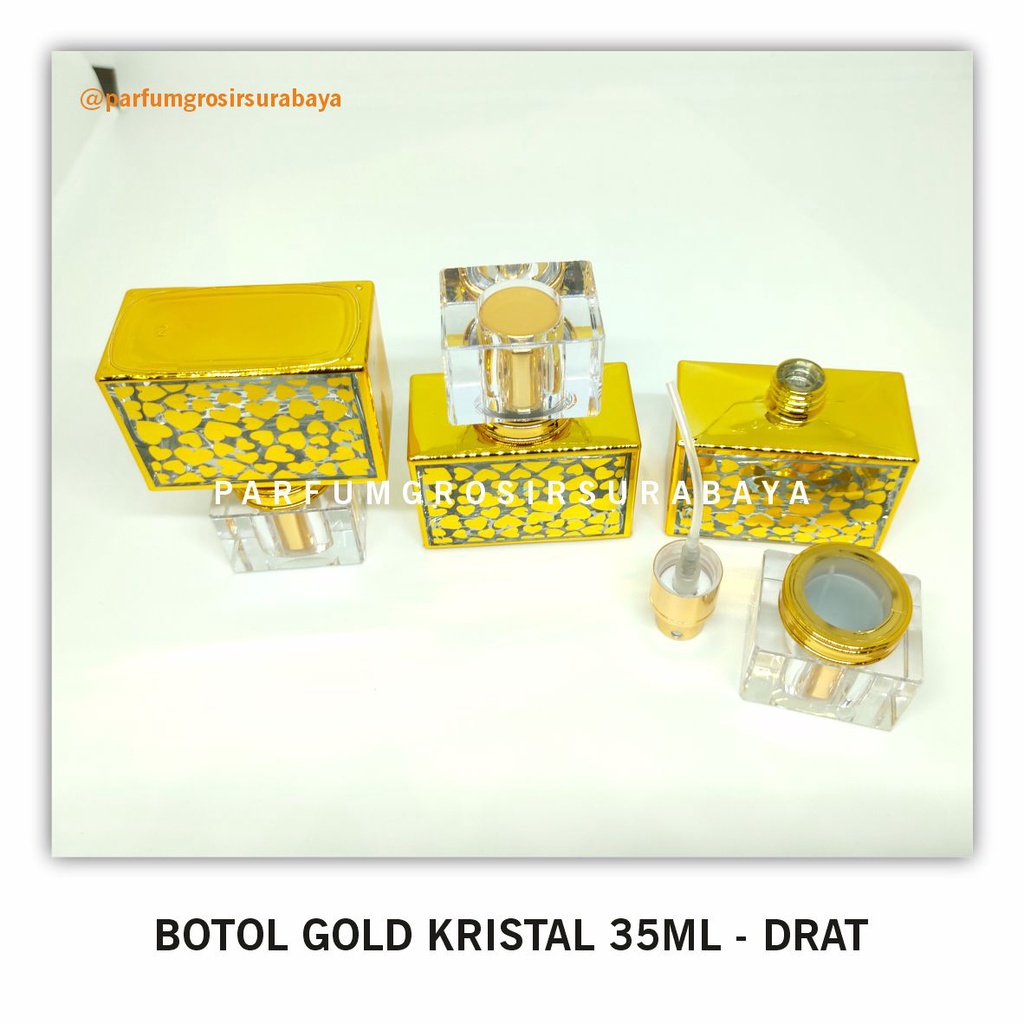 Jual Botol Parfum - Gold Kristal 35ml | Drat | Shopee Indonesia