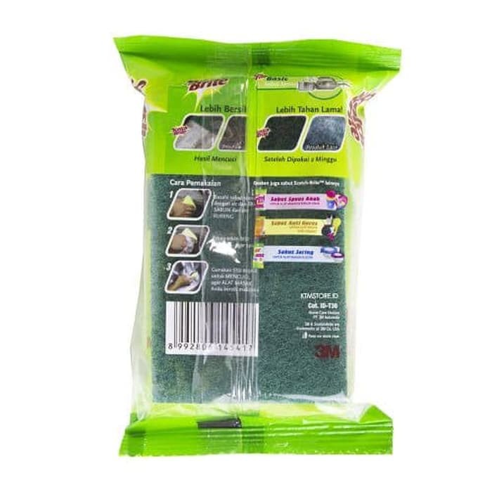 Jual 3M Scotch Brite Sabut Spons Basic ID-T36N | Shopee Indonesia