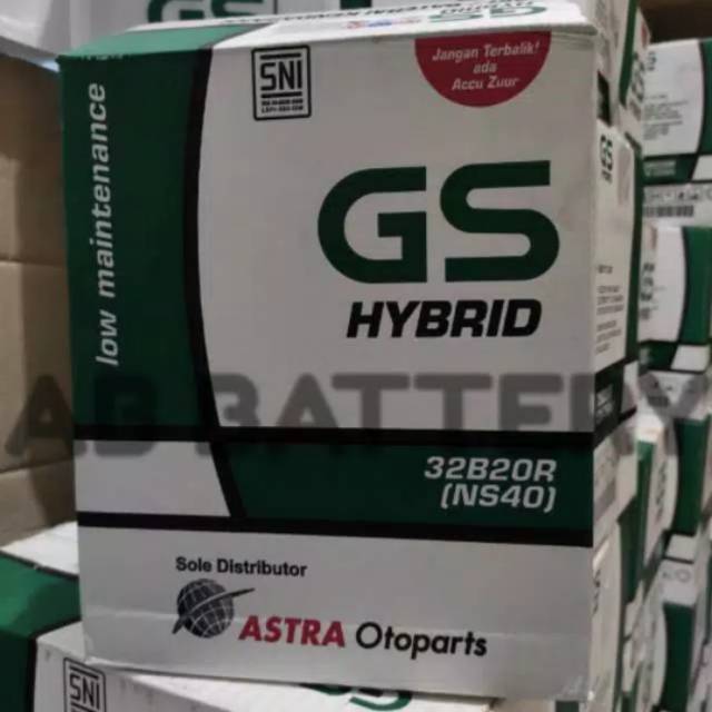 Jual Aki Mobil GS Astra NS40 Hybrid (32B20R) | Shopee Indonesia
