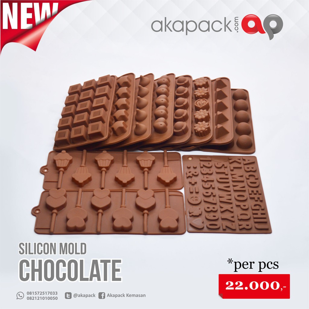 Jual Cetakan Coklat Silikon Banyak Model Chocolate Silicone Mold