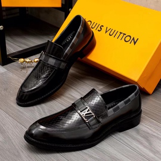 sepatu lv cowok slip on pria men shoes loafer terbaru - Fashion Pria -  897568883