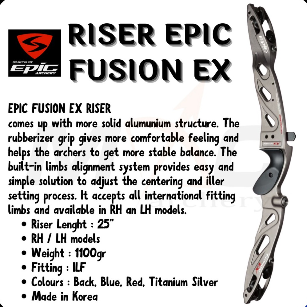 Jual riser busur recurve bow ilf Epic Fusion Riser busur panahan ...