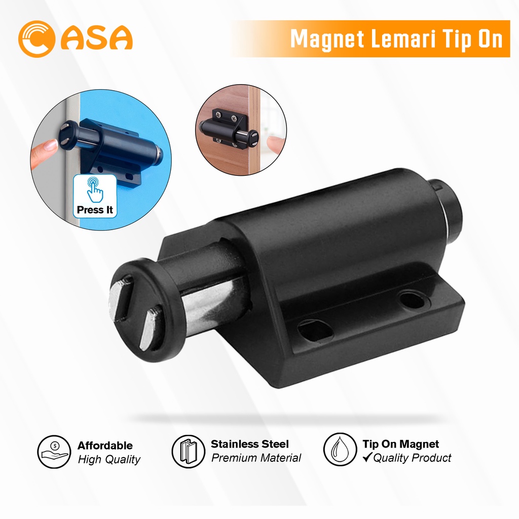 Jual Magnet Pintu Lemari Laci Push To Open Tip On Magnet Self Rebound Damper Cacthes Bulat Casa