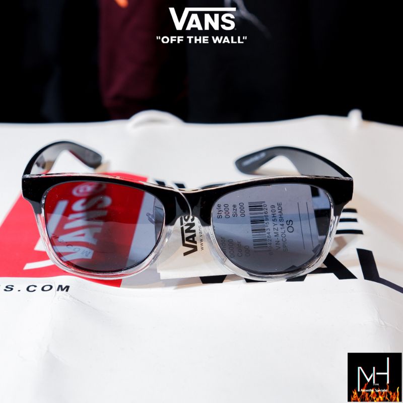 Vans Kaca Mata sunglasses spicoli Logo Black Clear Original 100%