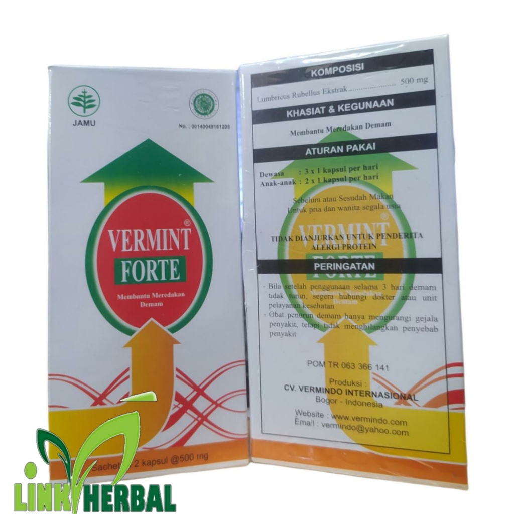 Jual Vermint Forte Sachet isi 2 kapsul @500 mg Original | Membantu ...