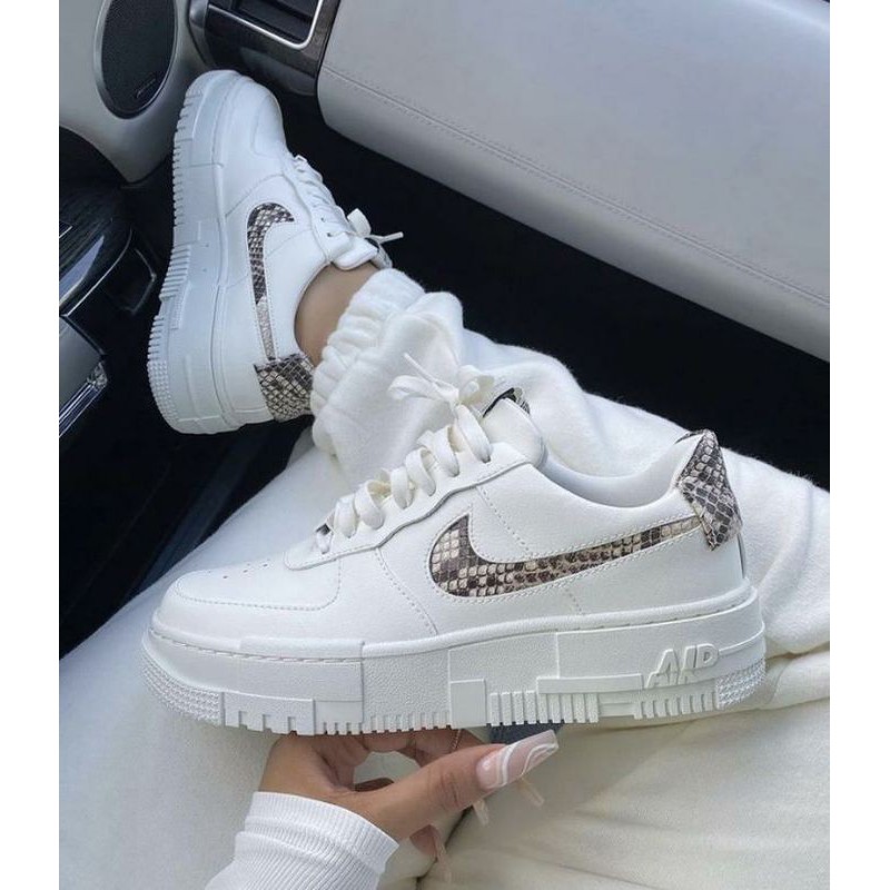 nike air force 1 pixel se snakeskin sail desert sand