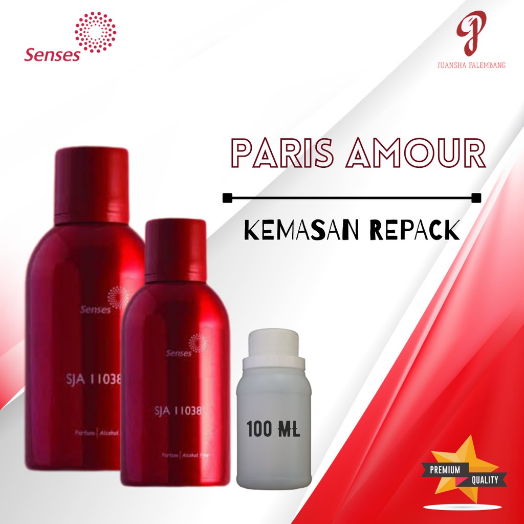Jual BIBIT PARFUM MURNI | PARIS AMOUR | SENSES | REPACK | 100 ML ...
