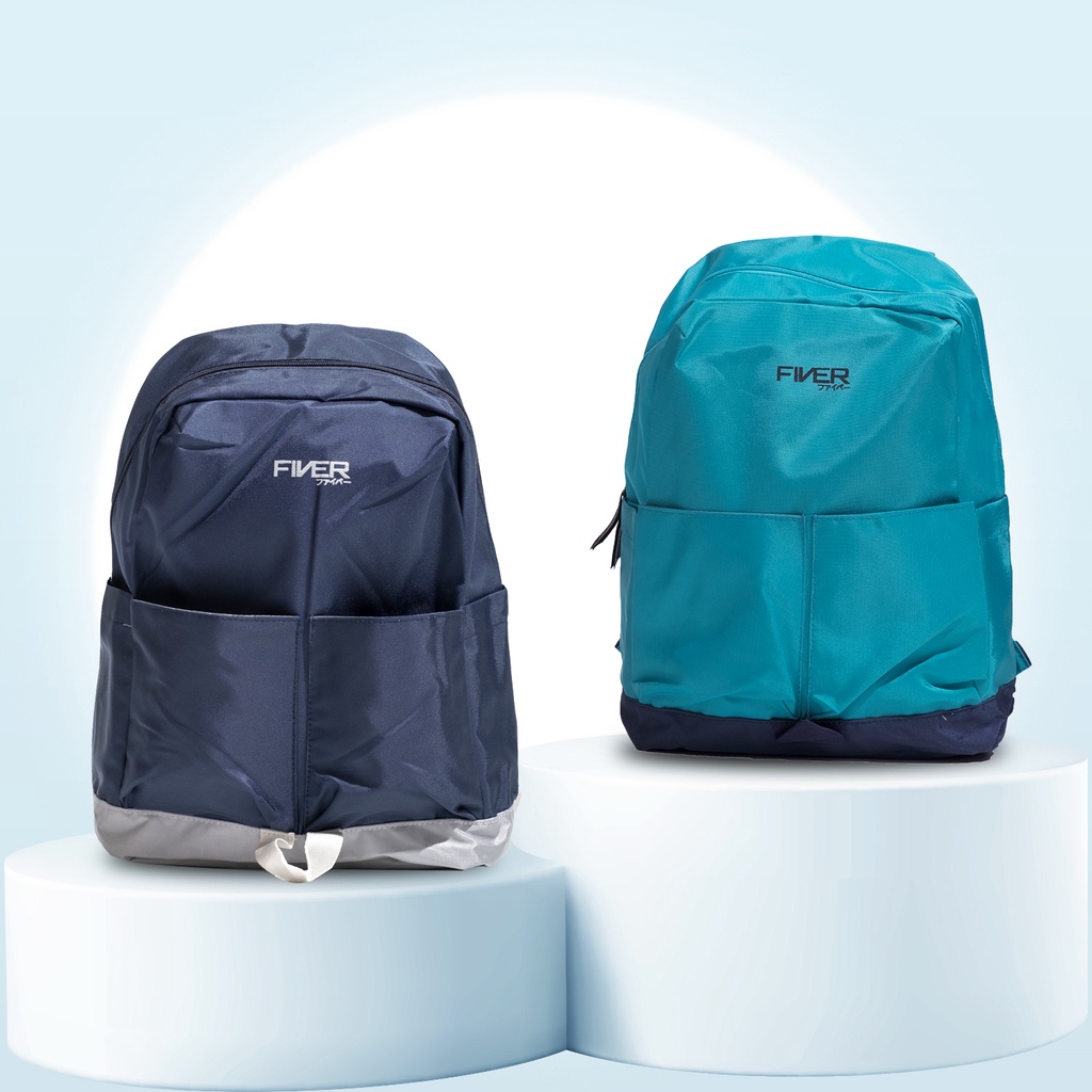 Jual Tas Ransel Remaja Warna Fiver Navy Abu|Momigi Backpack Ukuran SMP ...