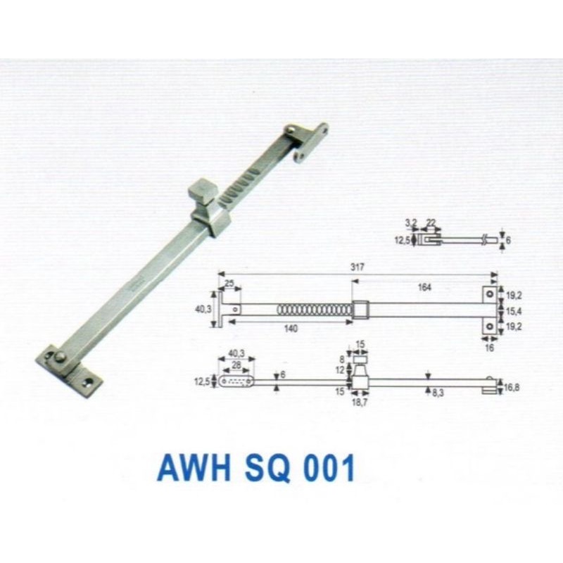 Jual Lamskar Jendela Dekkson AWH SQ 001 Adjustable Window Holder ...