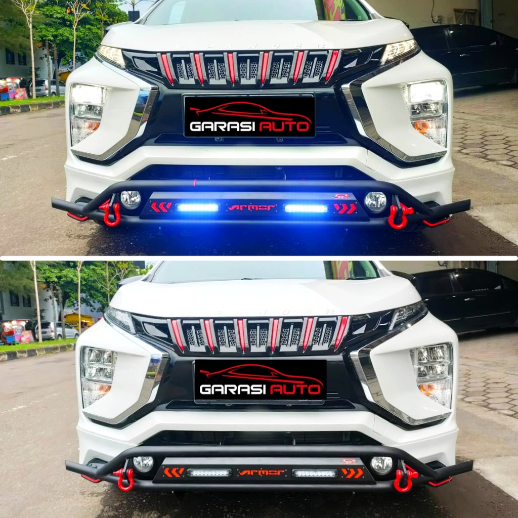 Jual Tanduk Depan Rhino Armor Xpander Sport Cross Bumper Guard Towing Bar Besi Cobra Shopee