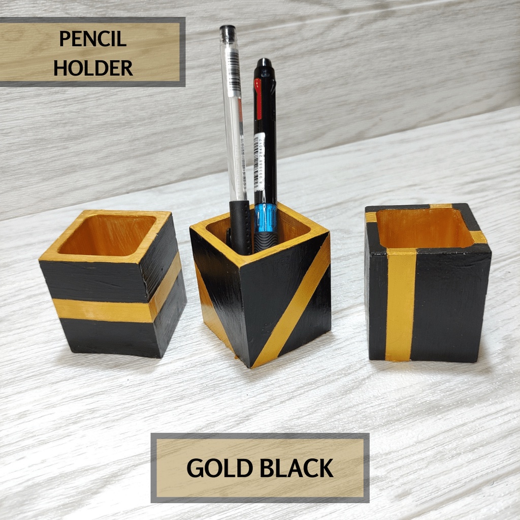 Jual [GOLD BLACK EDITION] Pen Organizer Tempat Kosmetik Pulpen Pen Holder Pencil Rak Display ...