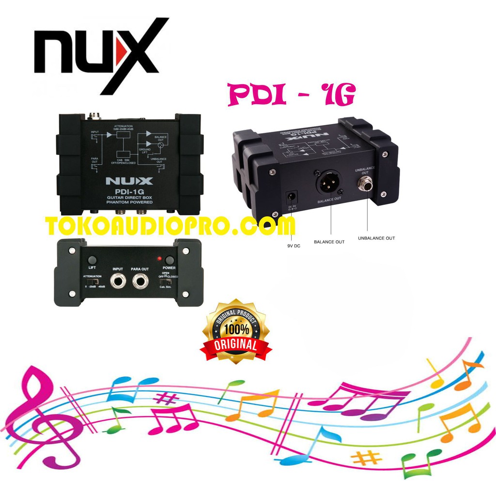 Jual Nux PDI1G Guitar Direct Box With Simulator pdi1g Shopee