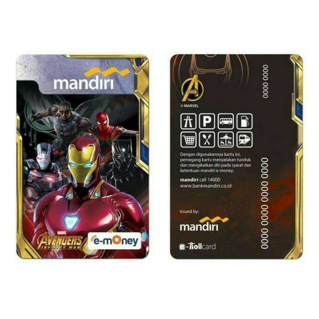 Jual Emoney iron man avenger infinity war kartu e-money mandiri uang ...