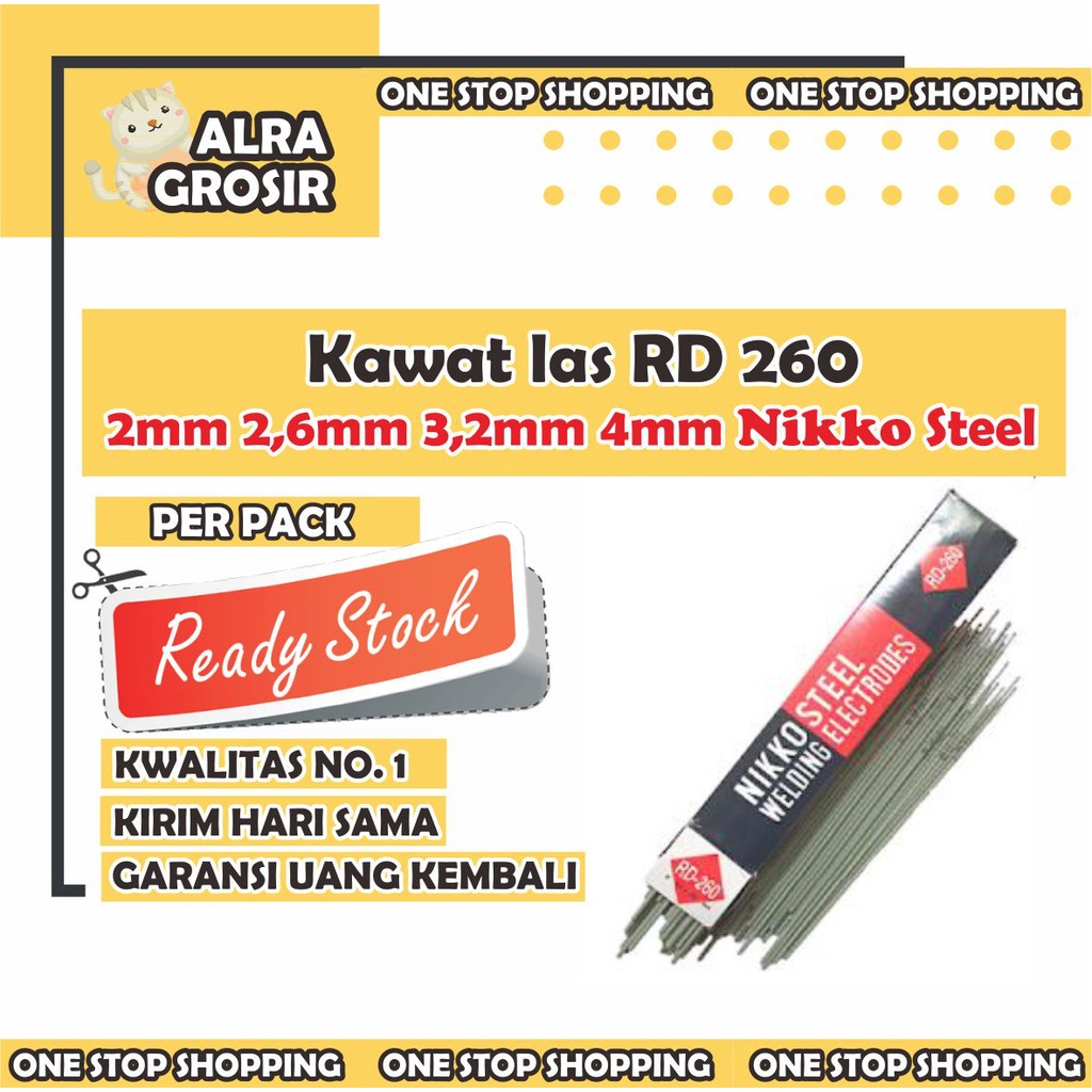 Jual Kawat Las RD 260 2mm 2,6mm 3,2mm 4mm Nikko Steel Kawat Las Listrik ...