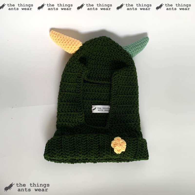 Jual TTAW / Balaclava horn crochet handmade (custom) / lemon.socks ...