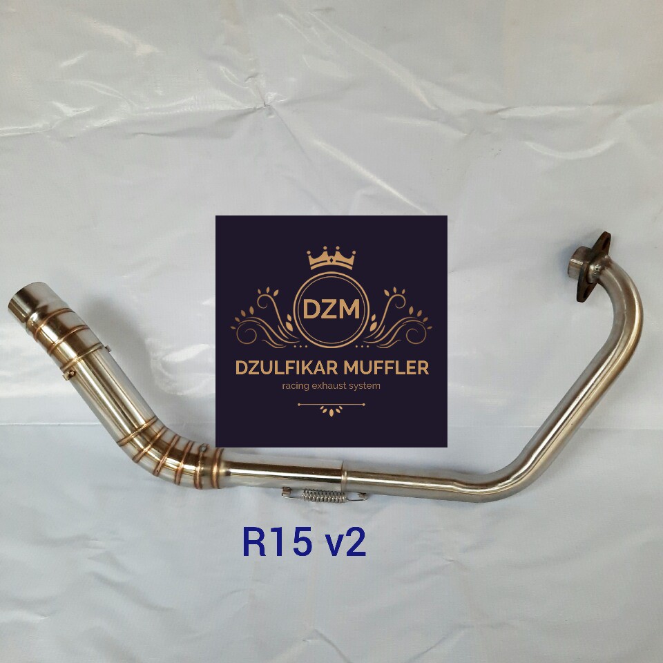 Jual Leher knalpot gulu banyak header leher angsa racing stainless R15 ...