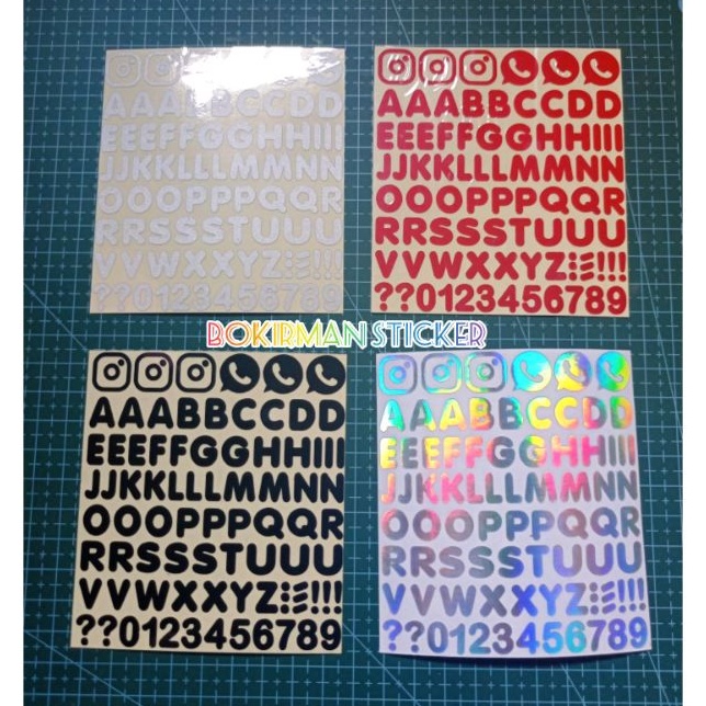 Jual STICKER HURUF ANGKA ABJAD CUTTING | Shopee Indonesia