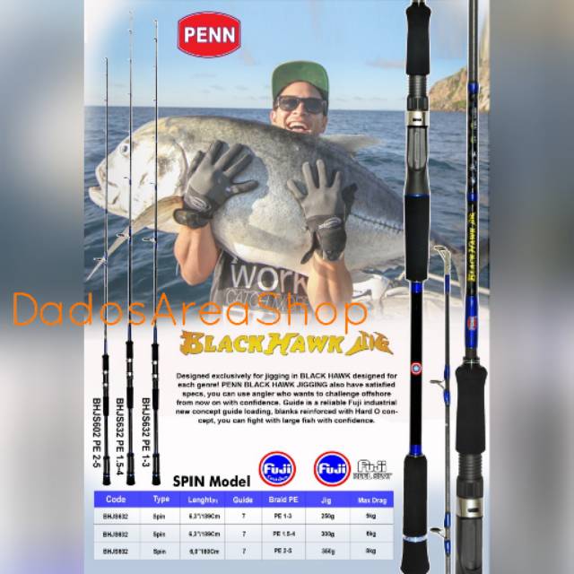 ジギングロッド PENN BLACK HAWK BHJS632 ジギングロッド PENN BLACK HAWK BHJS632 ジギングロッド PENN BLACK