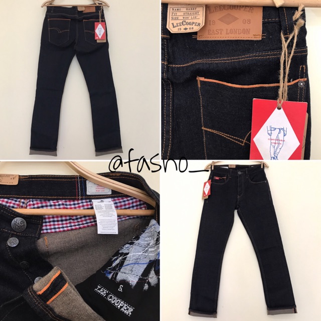 Lee cooper hot sale selvedge jeans