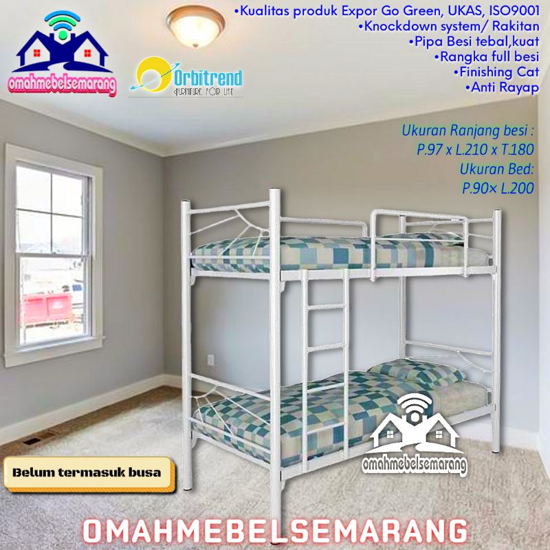 Jual Ranjang Susun Besi 2 Tingkat ORBITREND ANDEZ Bunkbed Minimalis ...