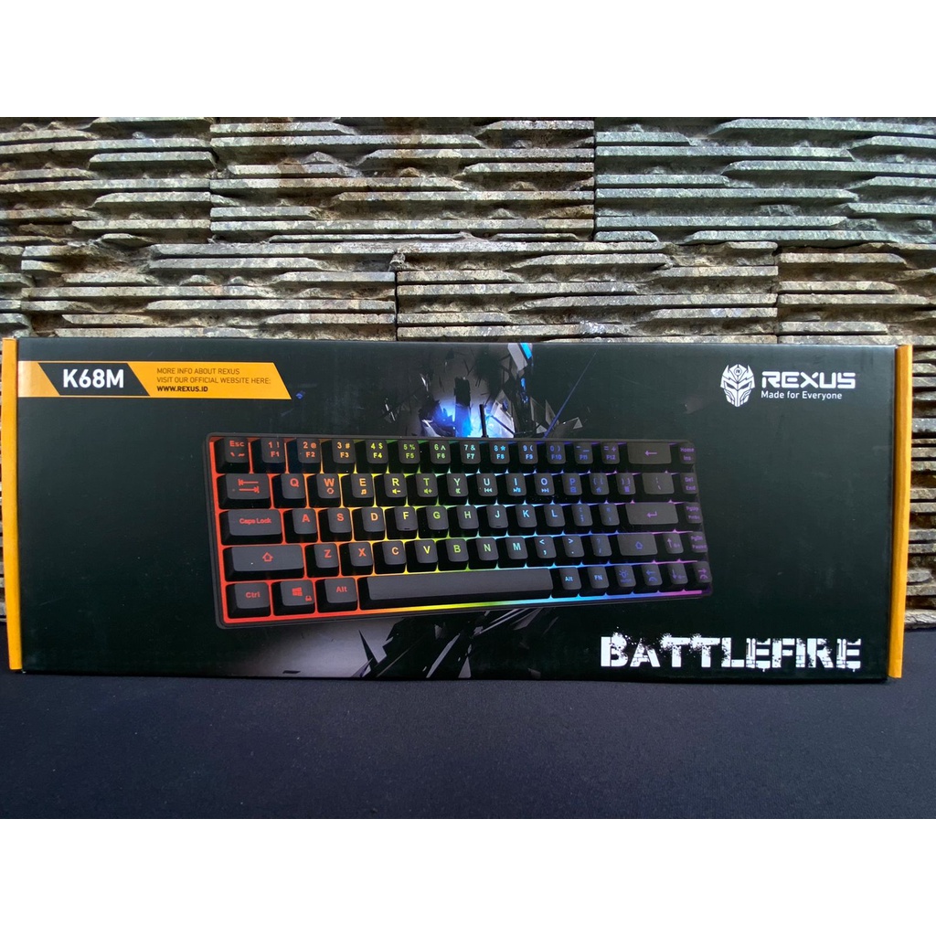 Jual KEYBOARD GAMING MINI REXUS BATTLEFIRE K68M BLACK Shopee Indonesia