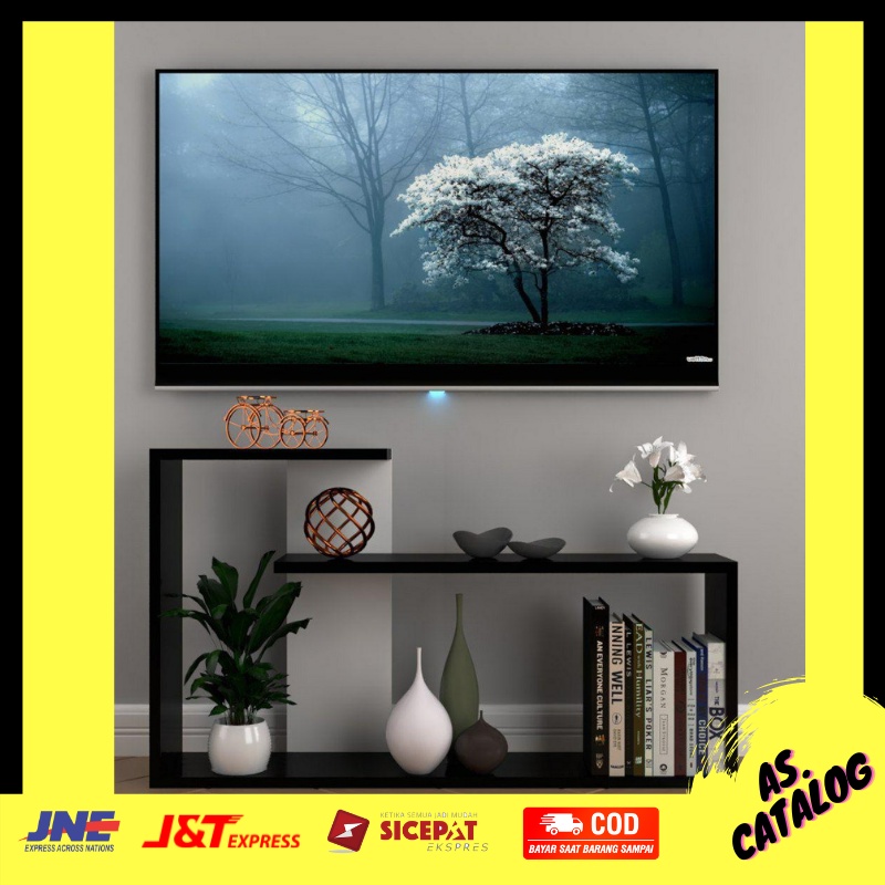 Jual Meja Tv Kayu Minimalis Modern Gantung Dinding Rak Tv Minimalis