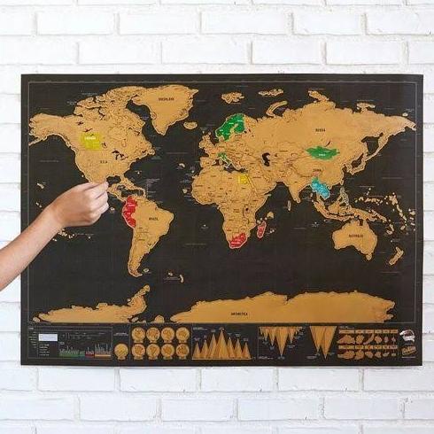 Jual Wallpaper Poster Peta Dunia World Map Hiasan Pajangan Dinding ...