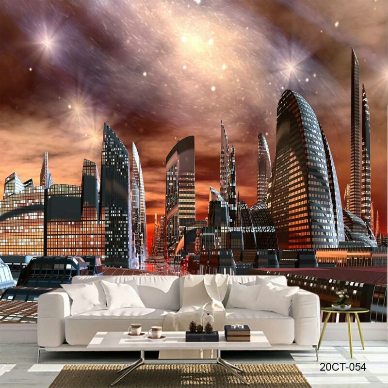 Jual Wallpaper Gedung Pencakar Langit , Wallpaper Perkotaan 3D ...