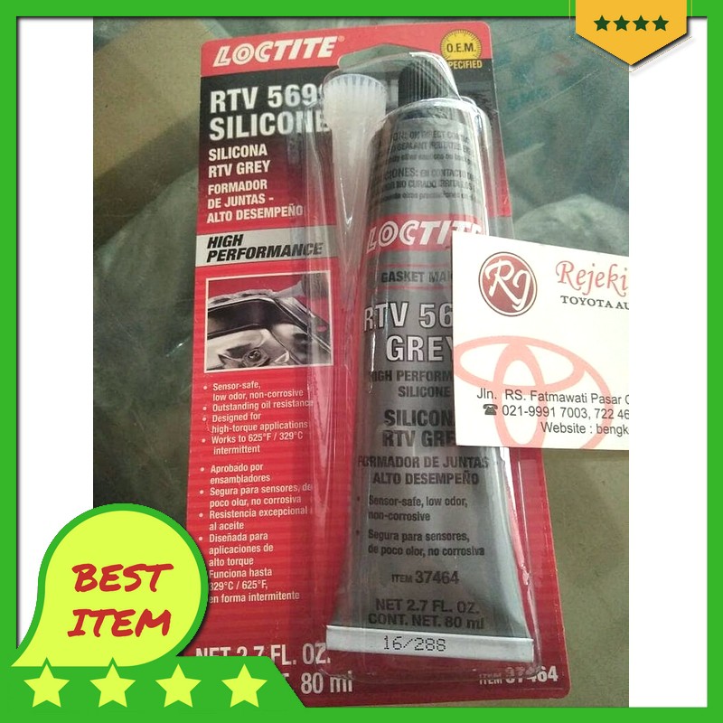 Jual lem gasket loctite rtv 5699 grey sparepart mobil murah | Shopee ...