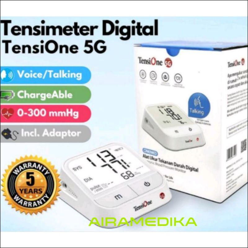 Jual Tensimeter Digital TensiOne 5G Plus Suara Baterai Tanam ...