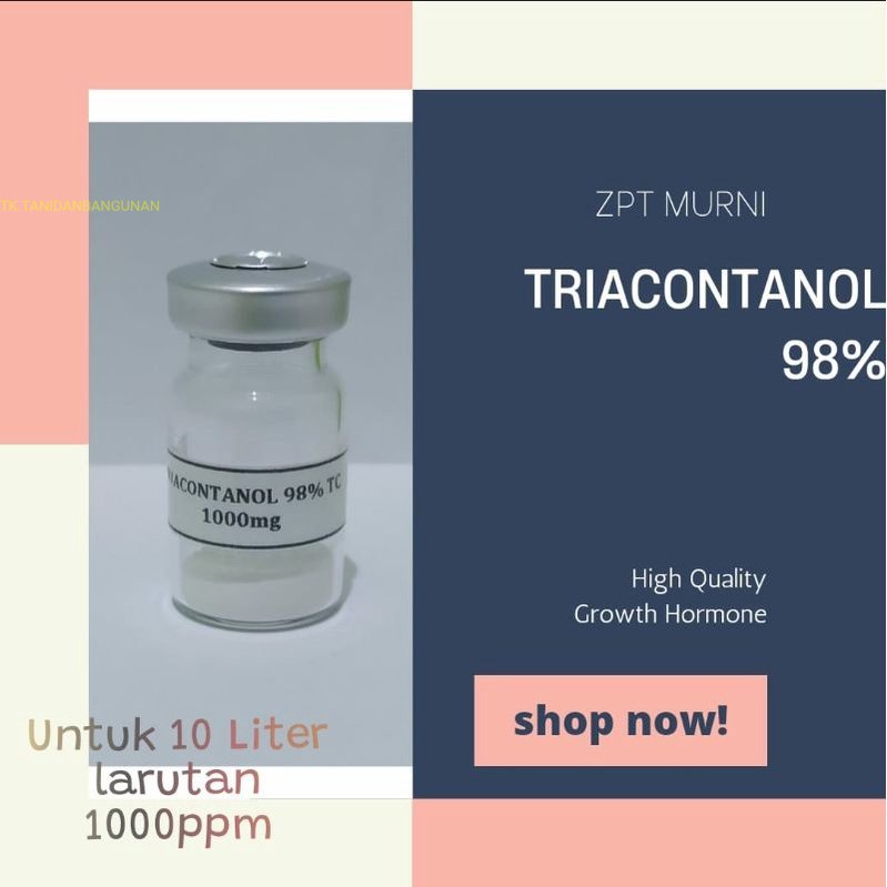 Jual ZPT Triacontanol Powder 98% murni 1000mg bisa dijadikan 10 liter ...