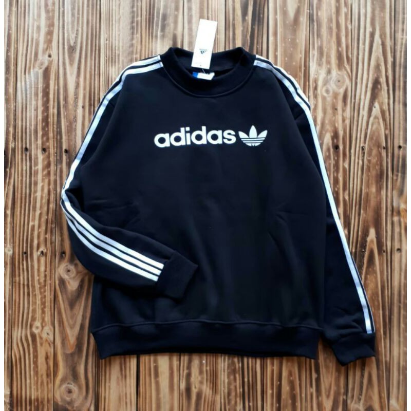 Crewneck Adidas Sweater Adidas Original Flace Terlaris Sweater Pria/Wanita  Crewneck Pria/Wanita