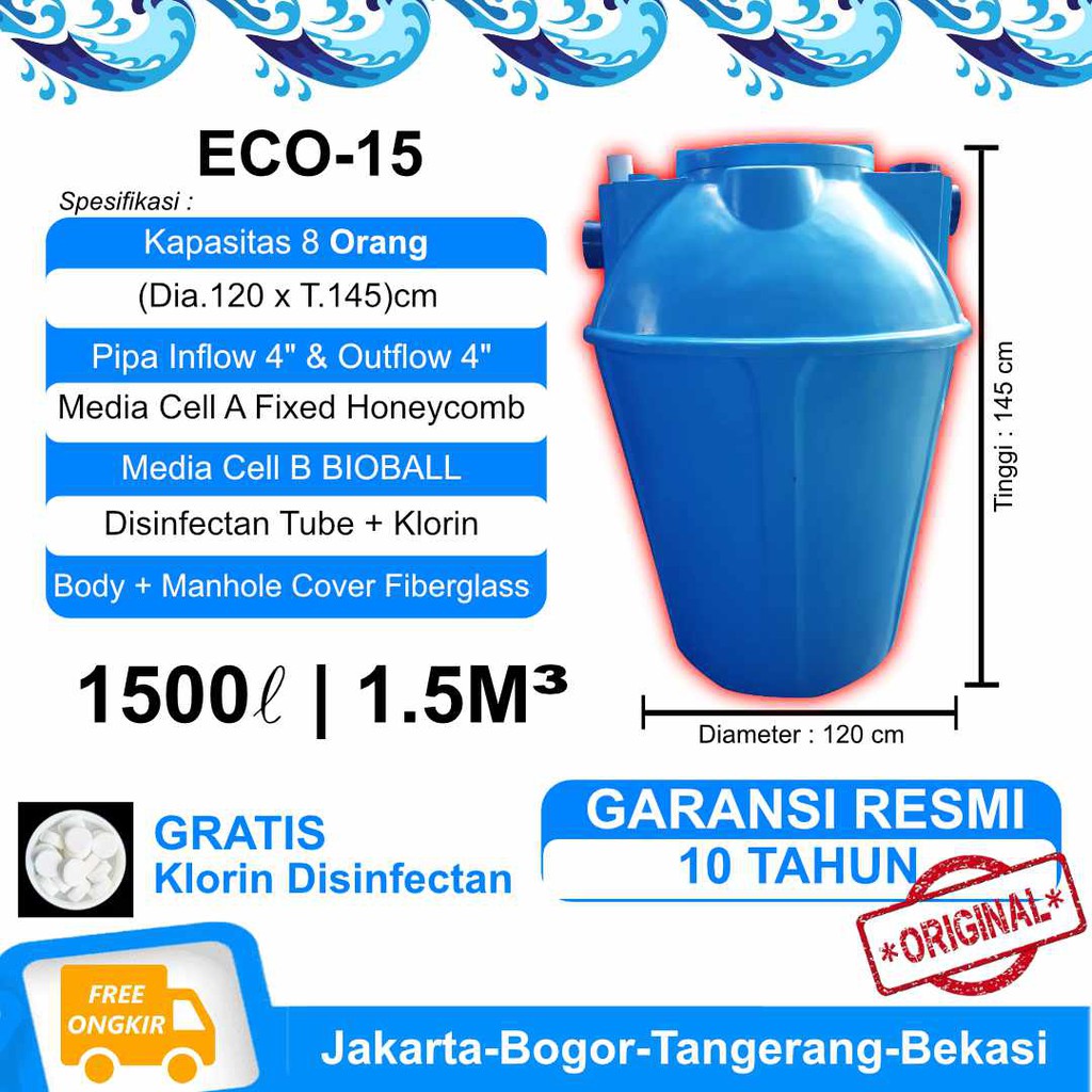 Jual BIOTANK 1500 Liter - Septictank Bio | Bio Septic Tank | BIOTECH ...