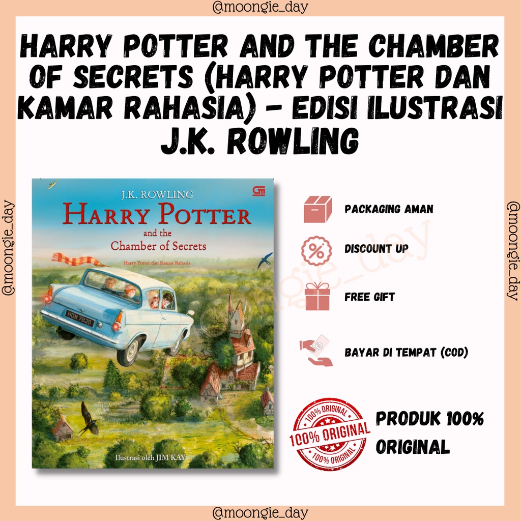 Jual NOVEL ILUSTRASI HARRY POTTER DAN KAMAR RAHASIA (HARRY POTTER AND ...