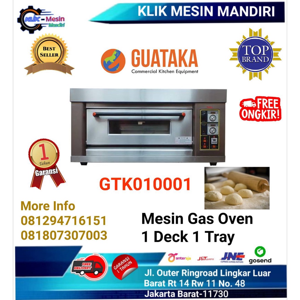 Jual Mesin Pembuat Roti / Mesin Gas Oven 1 Deck 1 Tray GTK010001 ...