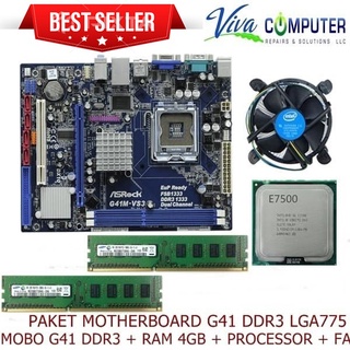 Jual paket motherboard G41 DDR3 processor RAM 4GB fan paket mobo lengkap paket rakit komputer Shopee Indonesia