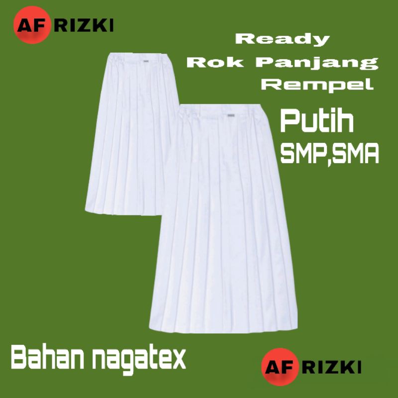 Jual Rok panjang Rempel Putih SMP SMA Lengkap | Shopee Indonesia