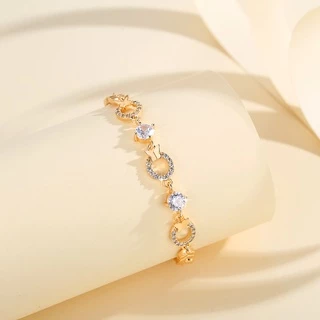 Lanme Jewelry Gelang Kupu -Kupu Titanium Anti Karat Warna Emas Aksesoris Fashion Gelang Wanita Korean Style Y709