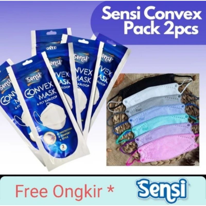 Jual Masker Sensi Convex Mask 4 Ply Medis Plusmed Earloop Sachets ( Isi ...