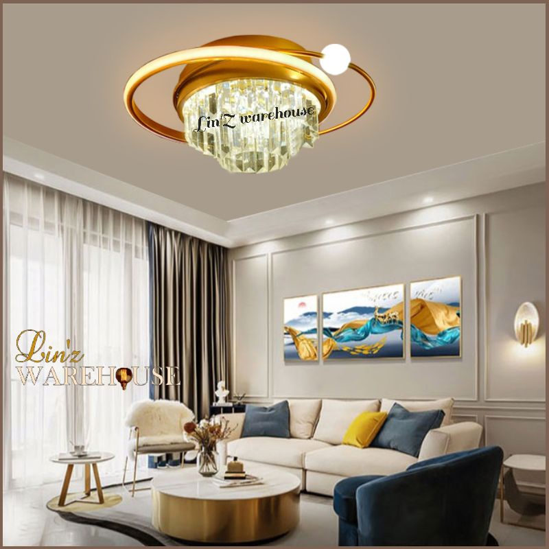 Jual Lampu Plafon Minimalis Modern Oval Led Crystal Ceiling Lamp