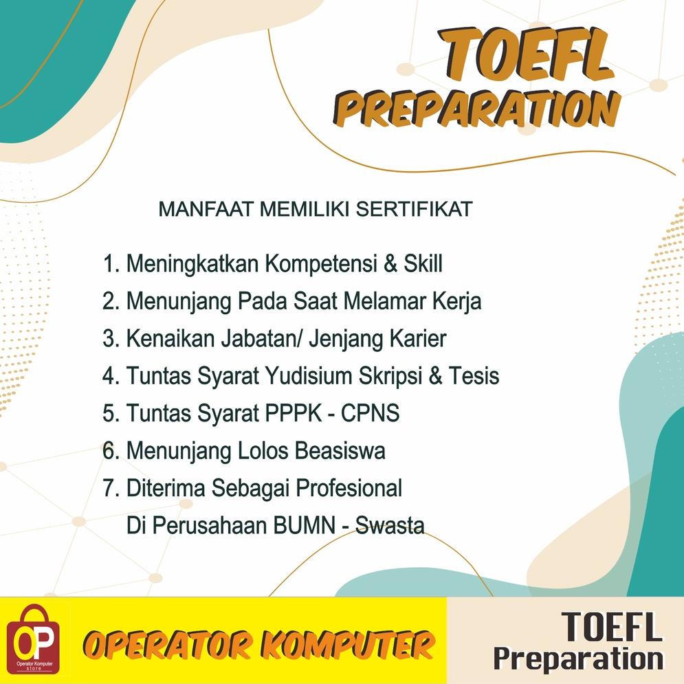 Jual Sertifikasi Toefl Itp Preparation Teknis Online Resmi Kode Shopee Indonesia