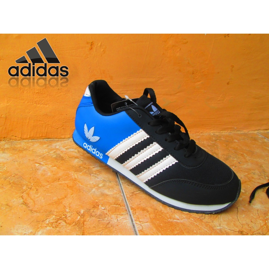 Jual Sepatu Adidas Neo V Racer Biru Hitam Stripe Put ih Sepatu Olahraga Casual Joging Shopee Indonesia