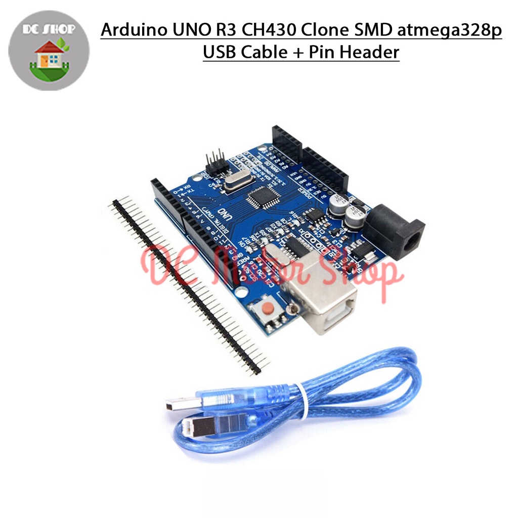 Jual Arduino Uno R3 Ch340 Clone Smd Atmega328p Usb Cable Pin Header Shopee Indonesia 0388