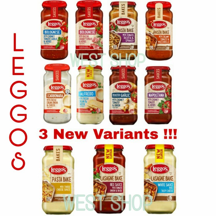 Jual Leggos Pasta Sauce LEGGO'S CARBONARA ALFREDO BOLOGNESE, BACON