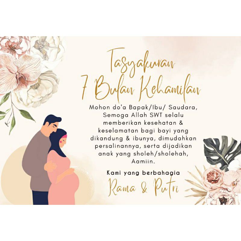 Jual Cetak Stiker Tasyakuran 4 Bulanan, Tasyakuran 7 Bulanan Kehamilan
