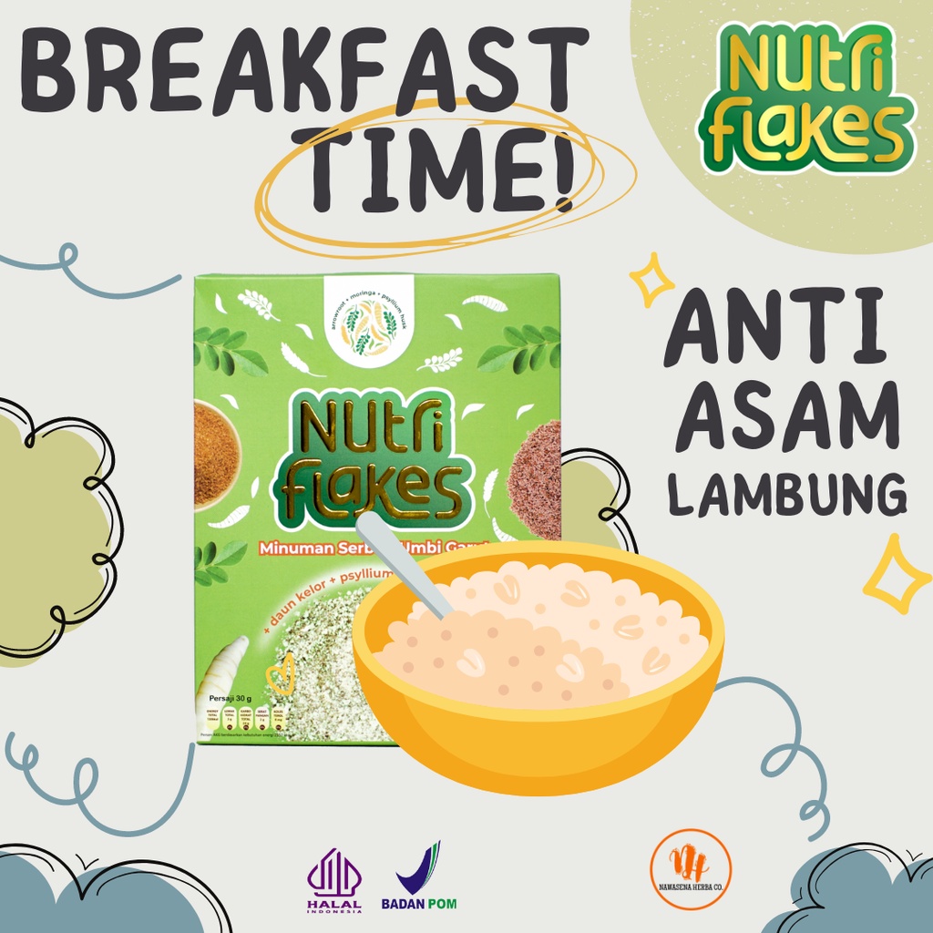 Jual NUTRIFLAKES SEREAL UMBI GARUT SOLUSI SARAPAN SEHAT ATASI MAAG