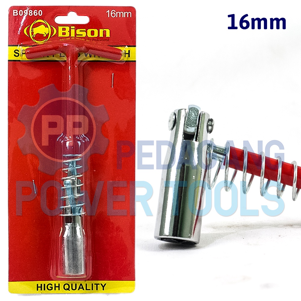 Jual BISON 16 MM KUNCI BUSI SOK T FLEXIBLE SPARK PLUG WRENCH MOTOR ...