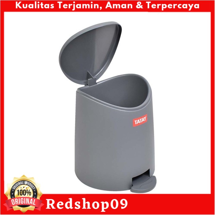 Jual Tatay 3 Ltr Tempat Sampah Plastik Pedal Abu Abu Shopee Indonesia