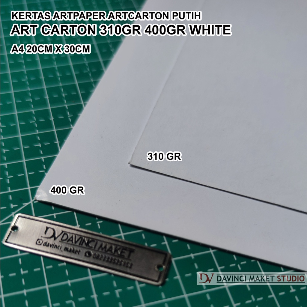 Jual (A4) Kertas ART PAPER CARTON KONSTRUK Bahan Maket Putih 400gr