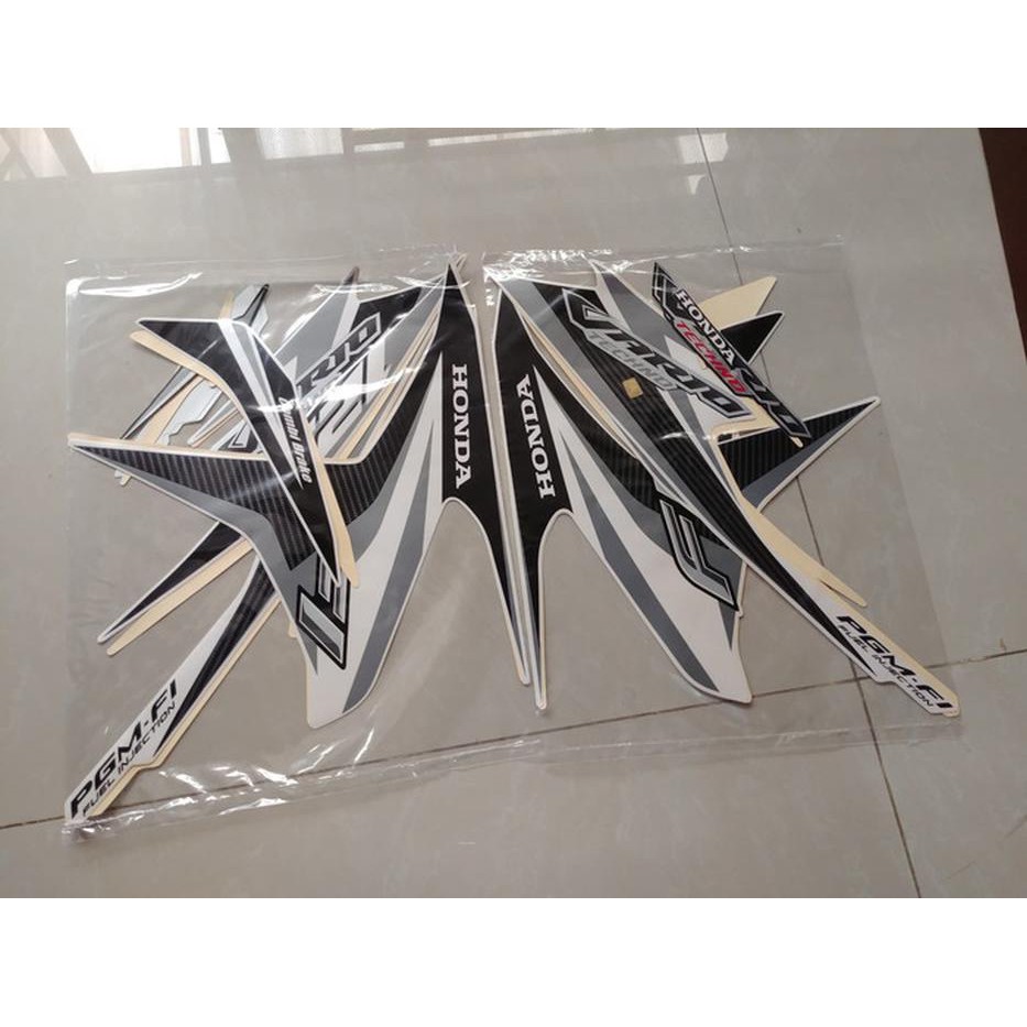 Jual Stiker Bodi And Lis Body And Striping Vario 125 2014 Techno Putih Abu